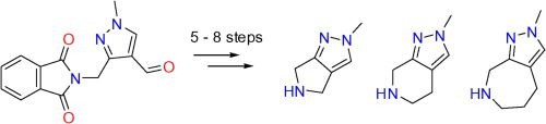 Regioselective synthesis of pyrazoles fused with heteroaliphatic amines at the [3,4-c] edges